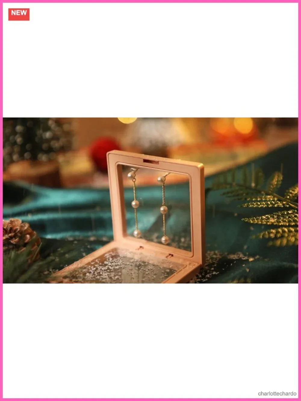 14K Gold Plated Pearl Drop Earrings Dangle Jewelry Women